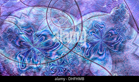 Schöne Zusammenfassung Hintergrund kühlen Farbtönen mit Eisblumen. Stockfoto
