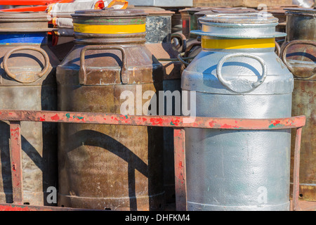 Sammlung alter Metall Import Stockfoto