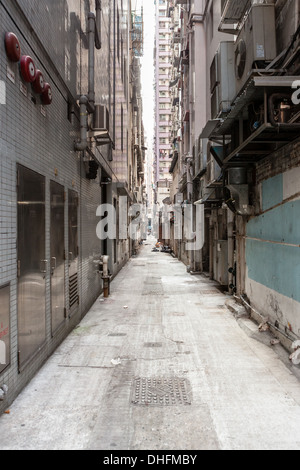 Leere Backstreet in Hong kong Stockfoto