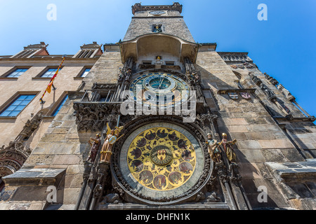 Prager astronomische Uhr am Altstädter Ring Stockfoto