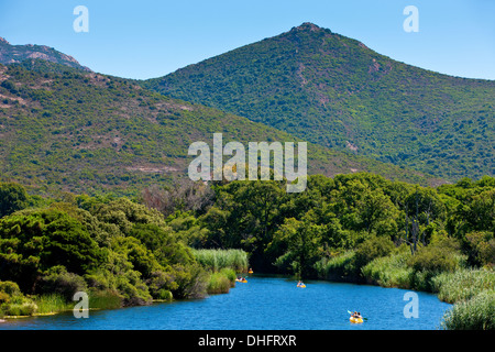 Tal des Fango, in der Nähe von Galéria (in der Nähe von Calvi), Korsika, Frankreich Stockfoto