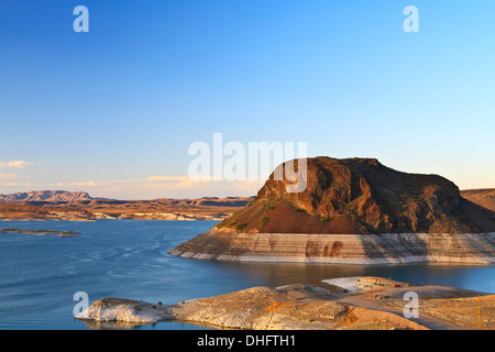 Elephant Butte und See, Elephant Butte State Park, New Mexico, Vereinigte Staaten Stockfoto