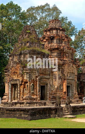 Tempel von Preah Ko, Roluos Tempelkomplex, Siem Reap, Kambodscha Stockfoto