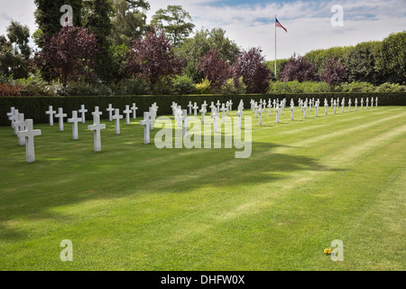 Abschnitt kriegsgräberfürsorge am Flandern Flied amerikanischen Friedhof Stockfoto