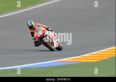 Valencia, Spanien. 9. November 2013. Dani Pedrosa(Repsol Honda Team) während des Qualifyings am Ricardo Tormo Rennstrecke von Valencia Credit: Action Plus Sport/Alamy Live News Stockfoto