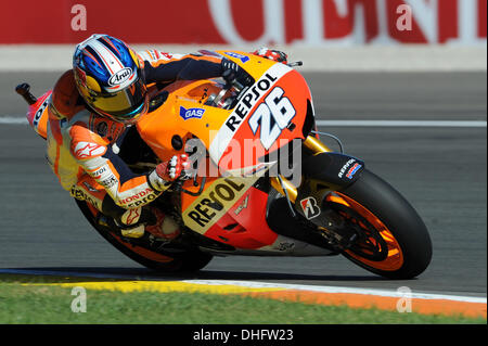 Valencia, Spanien. 9. November 2013. Dani Pedrosa(Repsol Honda Team) während des Qualifyings am Ricardo Tormo Rennstrecke von Valencia Credit: Action Plus Sport/Alamy Live News Stockfoto