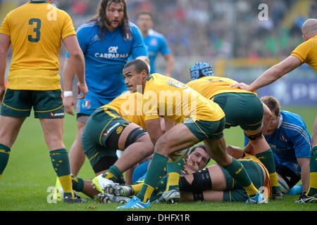 Turin, Italien. 9. November 2013. Will Genia während der Rugby-Testspiel zwischen Italien und Australien im Stadio Olimpico am 9. November 2013 in Turin, Italy.Photo: Filippo Alfero/NurPhoto Credit: Filippo Alfero/NurPhoto/ZUMAPRESS.com/Alamy Live News Stockfoto