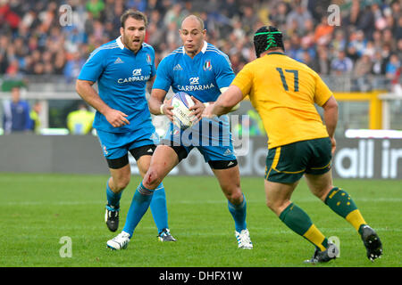 Turin, Italien. 9. November 2013. Sergio Parisse während der Rugby-Testspiel zwischen Italien und Australien im Stadio Olimpico am 9. November 2013 in Turin, Italy.Photo: Filippo Alfero/NurPhoto Credit: Filippo Alfero/NurPhoto/ZUMAPRESS.com/Alamy Live News Stockfoto