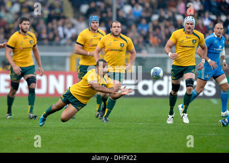 Turin, Italien. 9. November 2013. Will Genia während der Rugby-Testspiel zwischen Italien und Australien im Stadio Olimpico am 9. November 2013 in Turin, Italy.Photo: Filippo Alfero/NurPhoto Credit: Filippo Alfero/NurPhoto/ZUMAPRESS.com/Alamy Live News Stockfoto