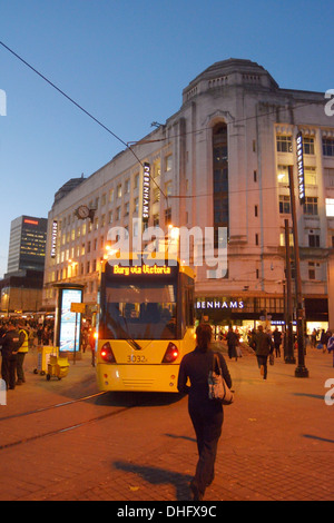 Debenhams speichern in Machester an der Market Street neben Piccadilly Gardens. Stockfoto