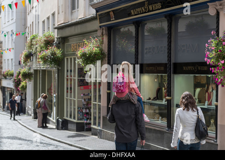 High Street, St. Peter Port, Guernsey, Channel Islands Stockfoto