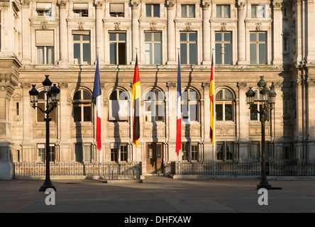 Hôtel de Ville oder City Hall, in Paris, Frankreich, Europa. Stockfoto