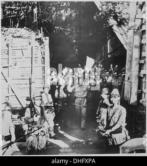 Übergabe der amerikanischen Truppen auf Corregidor, Philippinen, 05-1942 535553 Stockfoto