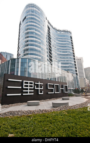 Sanlitun SOHO Einkaufszentren, Büro- und Wohnhäuser im Zentrum von Sanlitun Bereich im Chaoyang District, Beiijing, China Stockfoto