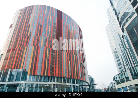 Sanlitun SOHO Einkaufszentren, Büro- und Wohnhäuser im Zentrum von Sanlitun Bereich im Chaoyang District, Beiijing, China Stockfoto