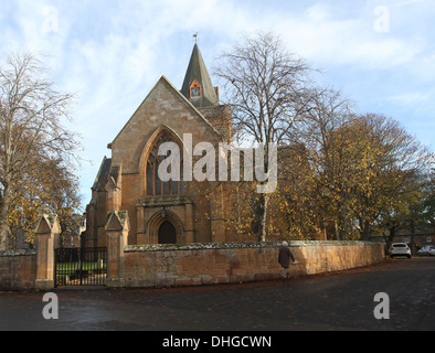 Fassade der Kathedrale von Dornoch Schottland november 2013. Stockfoto