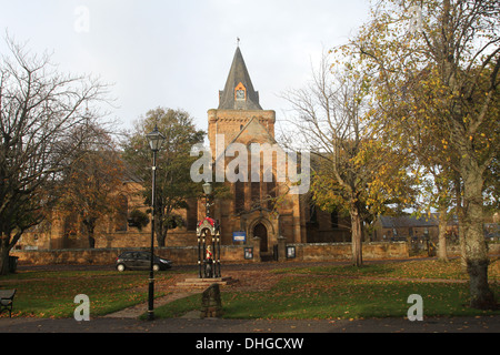 Fassade der Kathedrale von Dornoch Schottland november 2013. Stockfoto