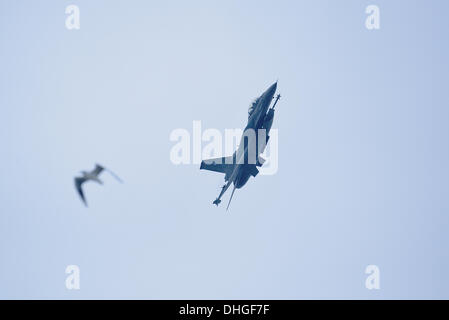 Die f-16 der Demo ist ein Block 52 + gehörenden 343 Geschwader der Hellenic Air Force Stockfoto