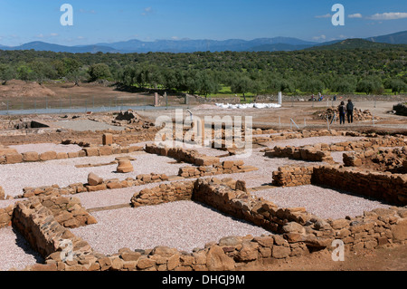 Römische Ruinen von Caparra, Guijo de Granadilla, Caceres-Provinz, Region Extremadura, Spanien, Europa Stockfoto