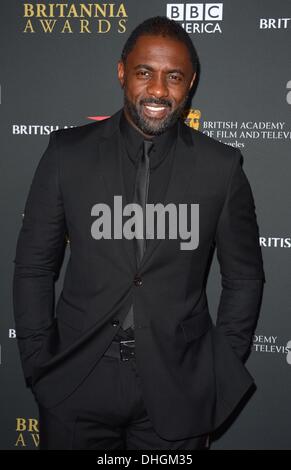 Idris Elba kommt bei den BAFTA LA Britannia Awards in Los Angeles, Kalifornien, 9. November 2013 Stockfoto