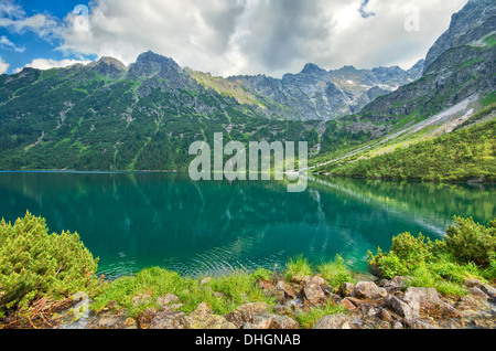 Morskie Oko-See in der hohen Tatra, Polen Stockfoto