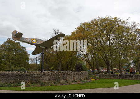 Voller Größe Replik Hawker Hurricane Denkmal für Sydney Camm in Windsor Stockfoto