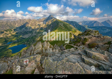 Blick vom Kasprowy Wierch in der hohen Tatra, Polen Stockfoto