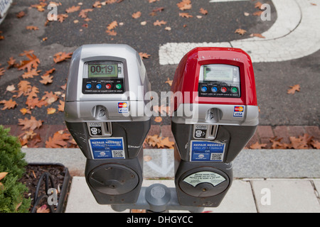 Neue elektronische Parkuhren - Washington, DC USA Stockfoto
