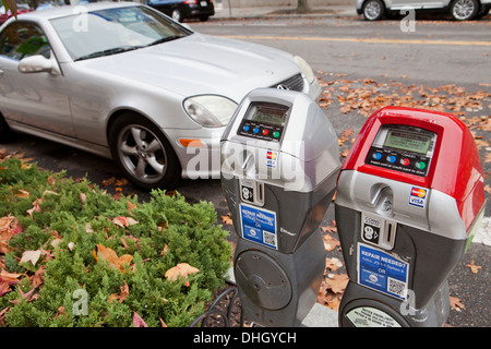 Neue elektronische Parkuhren - Washington, DC USA Stockfoto