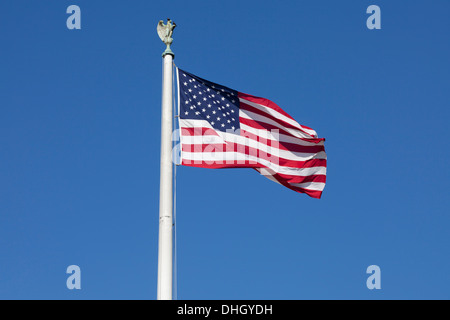 Amerikanische Flagge auf der pole Stockfoto