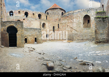 Innenhof einer mittelalterlichen Festung Akkerman in der Ukraine in der Nähe von Odessa Stockfoto