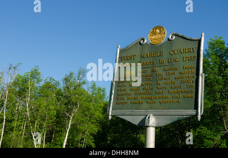 Dorset Vermont älteste Marmor-Steinbruch in den USA gründete im Jahre 1785 den Dorset Steinbruch Marmor Stockfoto