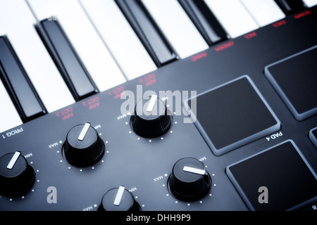 Digital MIDI-Keyboard Stockfoto