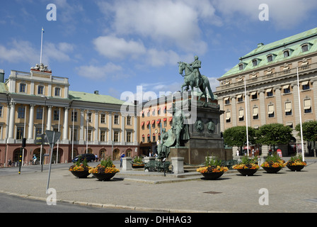 Gustav Adolfs Torg in Stockholm Stockfoto