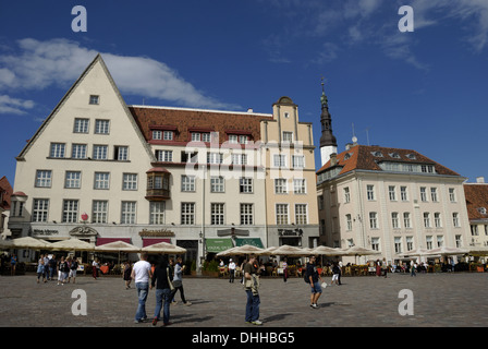 Rathausplatz in Tallinn Stockfoto