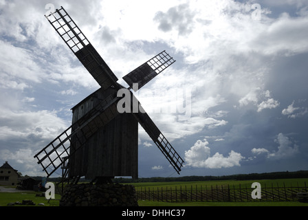 Windmühle in Angla Stockfoto