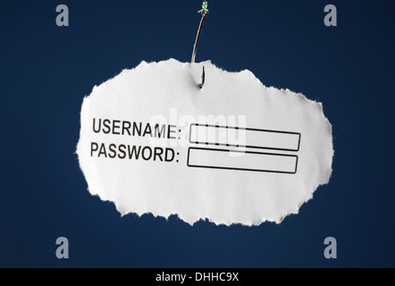 Phishing und Internet-Sicherheit Stockfoto