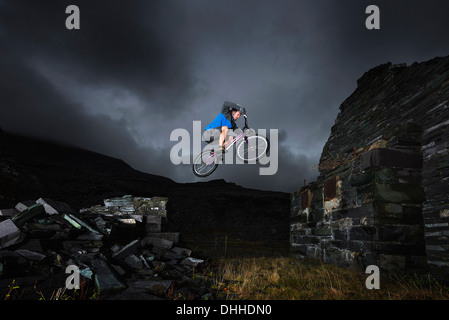 Freestyle-Radfahren, Llanberis, North Wales, UK Stockfoto