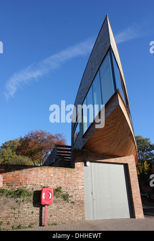Das Bootshaus, The King School Worcester Boat Club angehören. Stockfoto