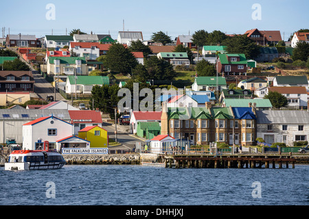 Port Stanley, Hauptstadt der Falkland, East Falkland, Falkland-Inseln, Malwinas, British Overseas Territory, Südamerika, So Stockfoto