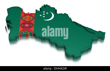 Turkmenistan (Clipping-Pfad enthalten) Stockfoto