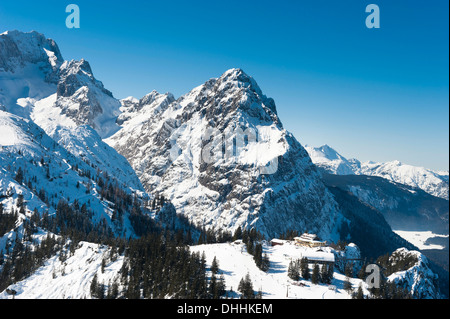 Skigebiet am Mt. Könner, Garmisch-Partenkirchen, Upper Bavaria, Bavaria, Germany Stockfoto