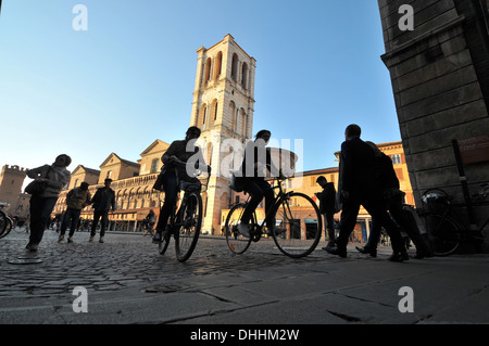 Piazza Trento e Trieste mit Kathedrale, Ferrara, Emilia-Romagna, Italien Stockfoto