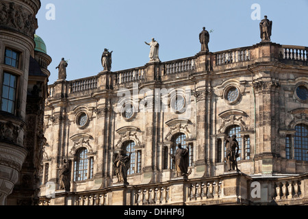 Barock Hofkirche, katholische Kirche in Dresden, Sachsen, Deutschland Stockfoto