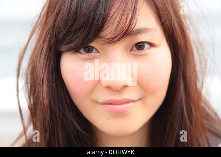 Porträt der jungen Frau, Nahaufnahme Stockfoto