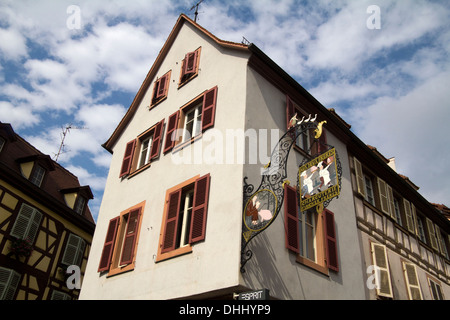 Fachwerkhäusern, Colmar, Elsass, Frankreich Stockfoto