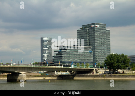 Blick vom Schokoladenmuseum, Köln Stockfoto