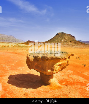 Sehr großen Felsen in der beheizten Wüste Stockfoto