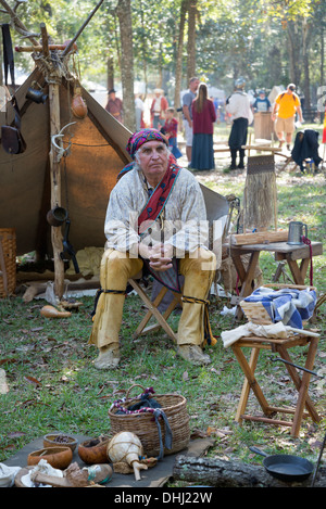 Native American Festival im Oleno State Park in Nordflorida. Stockfoto