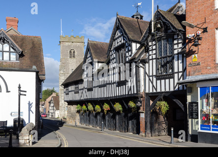 Die Guildhall in der Shropshire Stadt von Much Wenlock Stockfoto